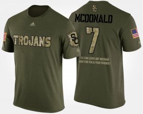 #7 T.J. McDonald Military Trojans Short Sleeve With Message Mens Camo T-Shirt 672242-375