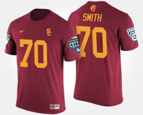 #70 Tyron Smith Bowl Game USC Trojans Pac-12 Conference Cotton Bowl Men's Cardinal T-Shirt 853920-166