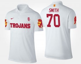 #70 Tyron Smith Name and Number USC Men's White Polo 377927-902