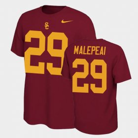 #29 Vavae Malepeai Name and Number Trojans Name & Number Retro Men's Cardinal T-Shirt 580077-950