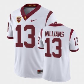 #13 Caleb Williams College Football USC Trojans Fight On Men's White Jersey 982409-730
