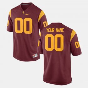 #00 Custom College Football USC Mens Cardinal Jersey 927281-803