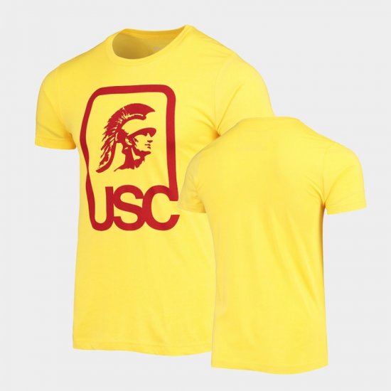 College Football Trojans Homefield Head Logo Vintage Unisex Gold T-Shirt 991149-129