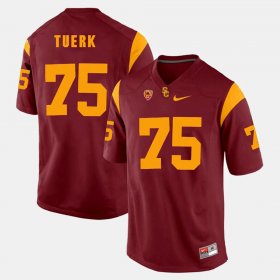 #75 Max Tuerk Pac-12 Game Trojans Men's Red Jersey 701069-351