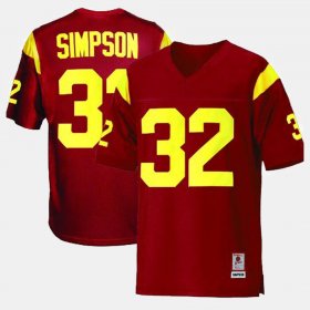 #32 O.J. Simpson College Football USC Men Red Jersey 929376-961