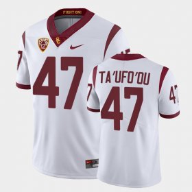 #47 Stanley Ta'ufo'ou College Football USC Fight On Men White Jersey 144315-845