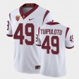 #49 Tuli Tuipulotu College Football USC Fight On Men White Jersey 768653-757
