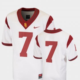 #7 College Football Trojans Team Replica Youth White Jersey 201733-971