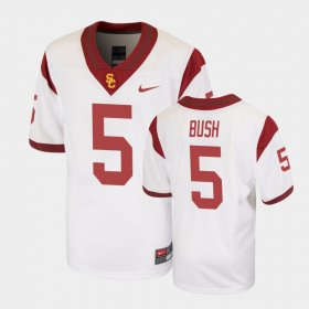 #5 Reggie Bush Replica USC Football Youth White Jersey 581459-118